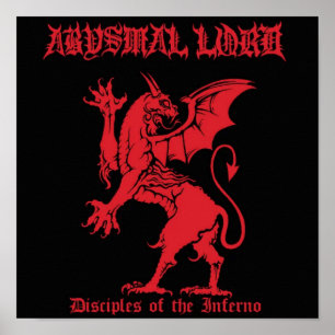 Affiche Bande Black metal Debout thrash lourd Goth Album