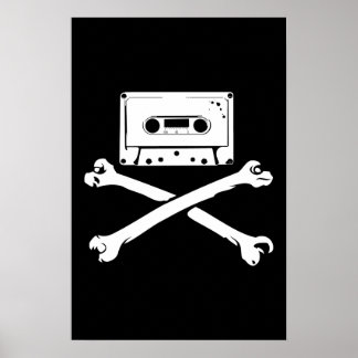 Affiche Bande & Crossbones Musique Pirate Piracy Accueil T