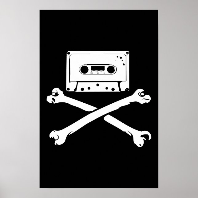 Affiche Bande & Crossbones Musique Pirate Piracy Accueil T (Devant)