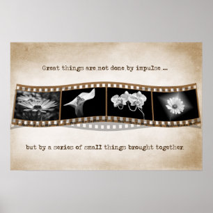 Affiche Bande de film avec citation