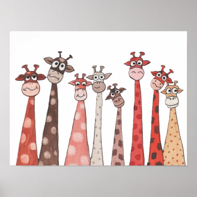 Affiche Bande de girafes (Devant)