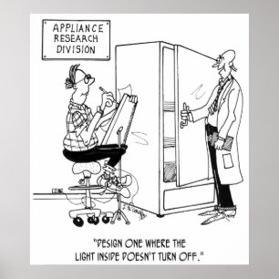 Affiche Bande dessinée 4876 de réfrigérateur