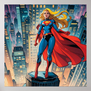 Affiche Bande dessinée américaine, bande dessinée rétro am