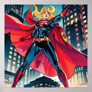 Affiche Bande dessinée américaine, bande dessinée rétro am