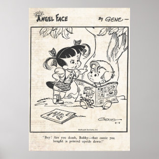 Affiche Bande dessinée Angel Face "Imprimée à l'envers"