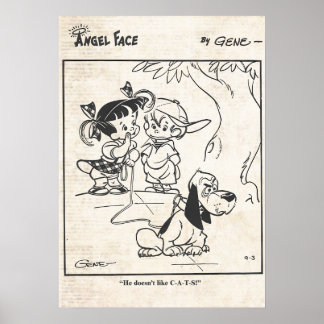 Affiche Bande dessinée Angel Face "Le chien n'aime pas les