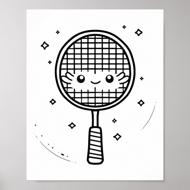 Affiche Bande dessinée Badminton Racket (Devant)