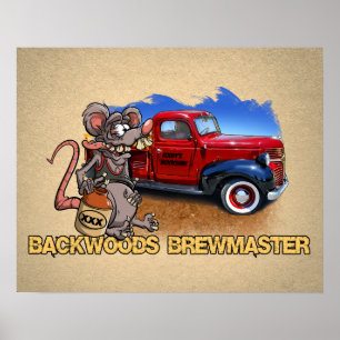 Affiche Bande dessinée de Brewmaster d'alcool illégal de