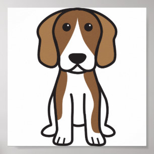 Affiche Bande dessinée de chien de beagle