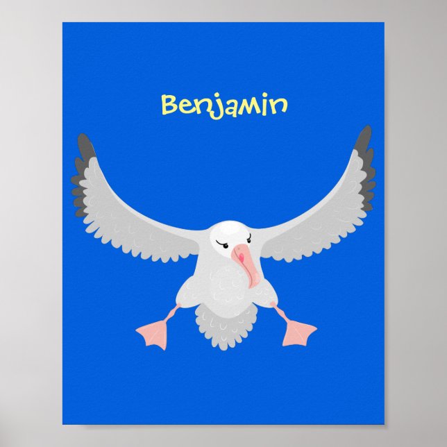 Affiche Bande dessinée de l'oiseau mûre albatros (Devant)