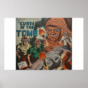 Affiche Bande dessinée d'horreur d'âge d'or   bande dessin