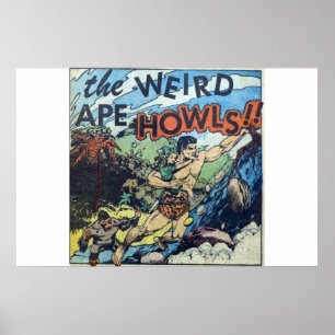 Affiche Bande dessinée d'horreur d'âge d'or   bande dessin