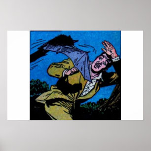 Affiche Bande dessinée d'horreur d'âge d'or   bandes dessi