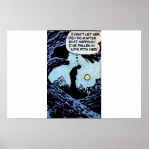 Affiche Bande dessinée d'horreur d'âge d'or   bandes dessi