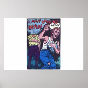 Affiche Bande dessinée d'horreur d'âge d'or   bandes dessi