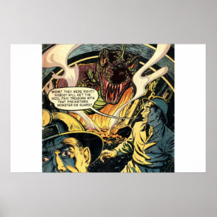 Affiche Bande dessinée d'horreur d'âge d'or BD d'horreur