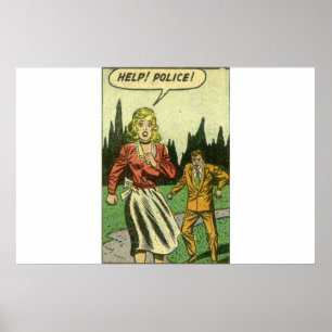 Affiche Bande dessinée d'horreur d'âge d'or   BD Vintage 1