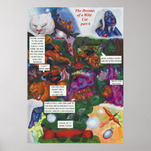 Affiche Bande dessinée d'illustration à l'aquarelle, histo