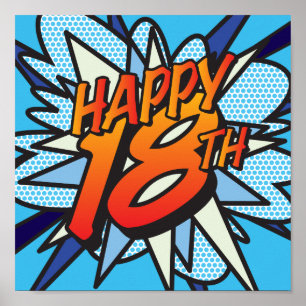Affiche Bande dessinée JOYEUX 18 ANS