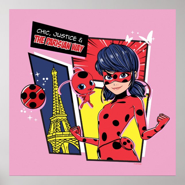 Affiche Bande dessinée Miraculaire Ladybug Parisienne (Devant)