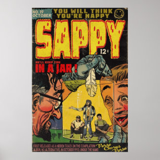 Affiche Bande dessinée Nirvana Sappy Parodie