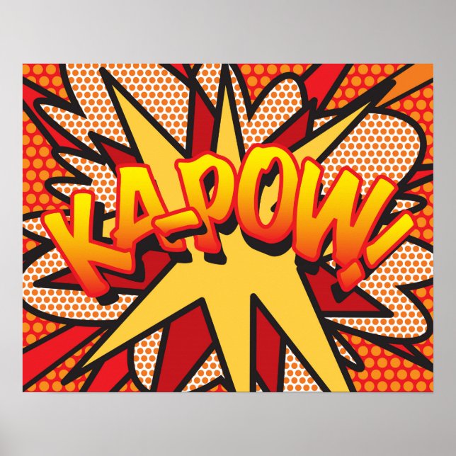 Affiche Bande dessinée Pop Art KA-POW (Devant)