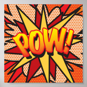 Affiche Bande dessinée Pop Art POW