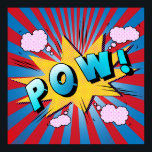 Affiche Bande dessinée Pow Pop Art Typographie<br><div class="desc">Bande dessinée Pow Pop Art typographie Slogans sur arrière - plan rouge par mark ashkenazi</div>