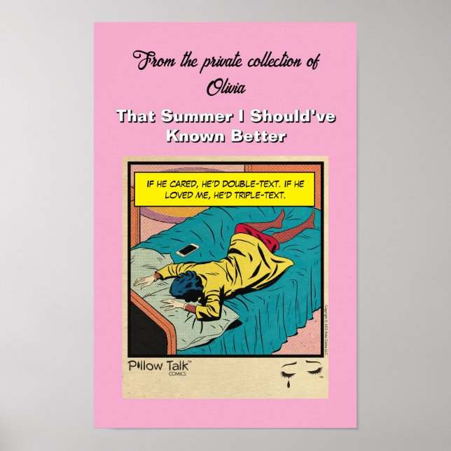 Affiche Bande dessinée romantique rétro vintage : Conversa (Devant)