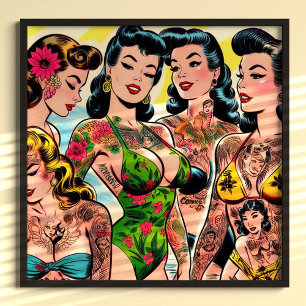 Affiche Bande dessinée tatouée