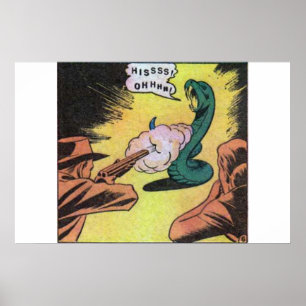 Affiche Bande dessinée vintage d'horreur des années 1950  