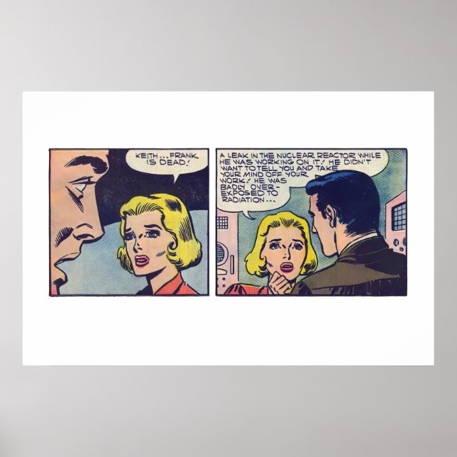 Affiche Bande dessinée vintage "Keith... Frank est mort !" (Devant)