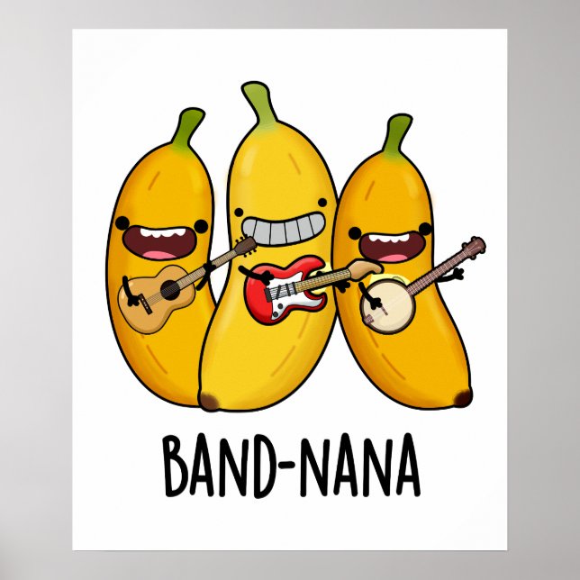 Affiche Bande-nana Funny Fruit Banana Pun (Devant)