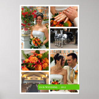 Affiche Bande verte 6 photo collage photos souvenirs garde