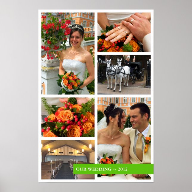 Affiche Bande verte 6 photo collage photos souvenirs garde (Devant)
