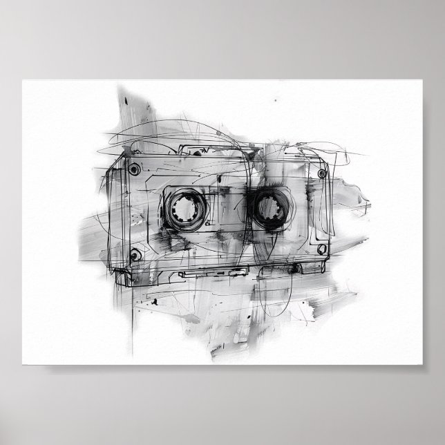 Affiche Bande vintage Cassette (Devant)