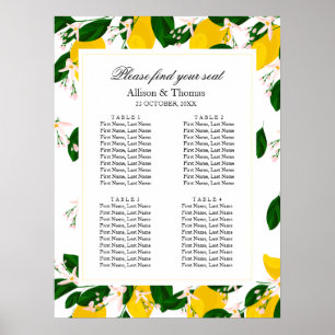 Affiche Bandeau de bienvenue mariage jaune citron