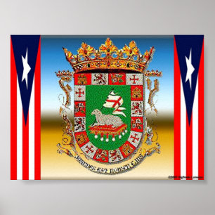 AFFICHE BANDERAS DE L'ESCUDO Y