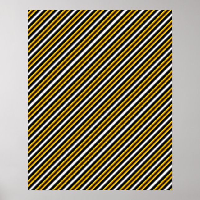 Affiche Bandes arc-en-ciel blanc jaune (Devant)