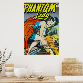 Affiche Bandes dessinées vintage Fantastique Lady Fantôme