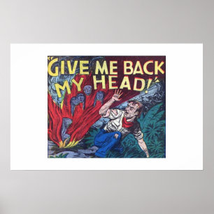 Affiche Bandes dessinées vintage horreur   Livre de bande 