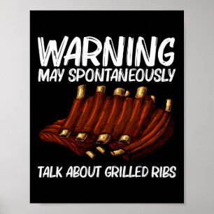 Affiche Bandes Grillées Drôle Pour Hommes Femmes Grillades