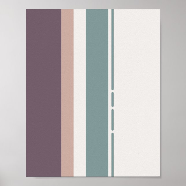 Affiche Bandes Neutres Calmes – Composition Murale Minimal (Devant)