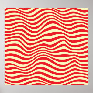 Affiche Bandes rouges : arrière - plan vintage transparent