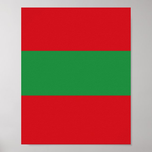 Affiche Bandes rouges et vertes (Devant)