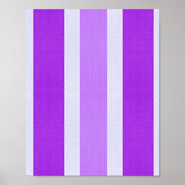 Affiche Bandes violettes et blanches (Devant)