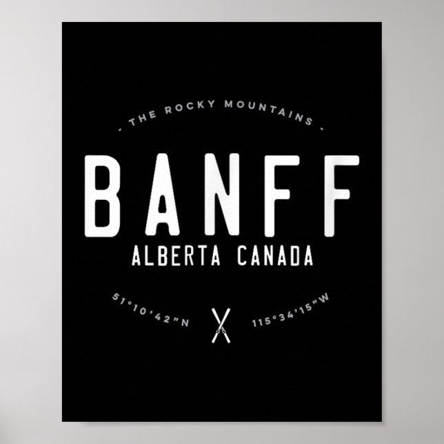 Affiche Banff Alberta Canada Graphique Distressed Vintage  (Devant)