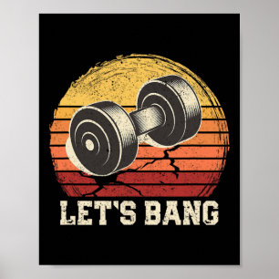 Affiche Bang Drôle Entraînement Gym Motivational Weightli