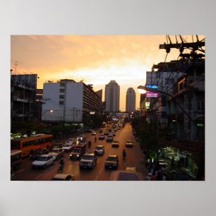 Affiche Bangkok au coucher du soleil