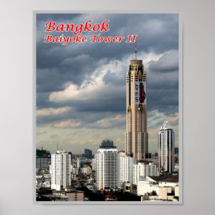 Affiche Bangkok - Bayoke Tower II - Thaïlande -